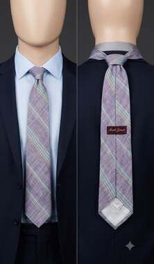Mark Jason Men's Purple Striped Necktie